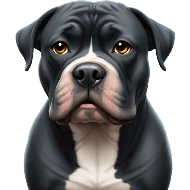 Black american bully with blunt emoji