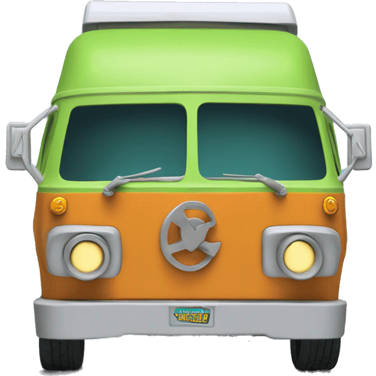 Detailed Papercraft Scooby Doo mystery machine step van emoji