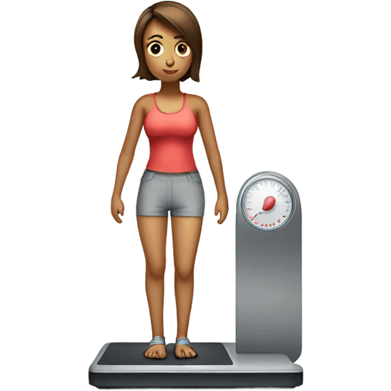 Standing on weight loss scale emoji