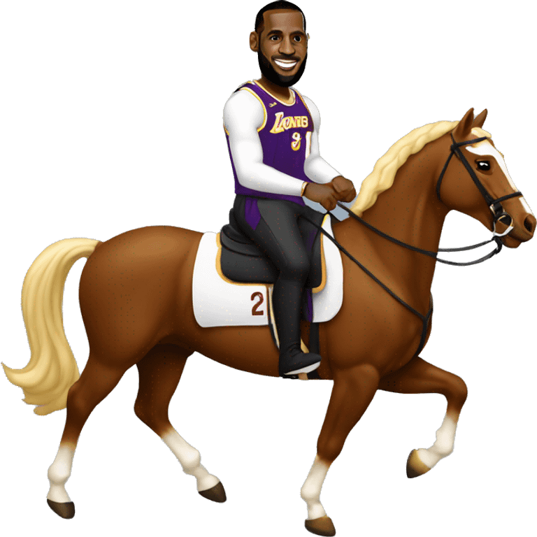 Lebron sur un cheval emoji