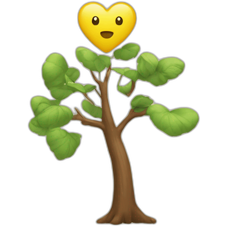 Cœur sur arbre emoji