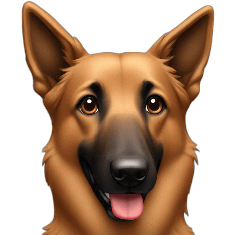 Belgian shepherd who eating gingerbread emoji