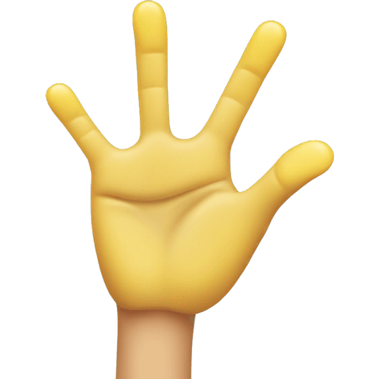 yellow hand with ring finger and pinky pointing up emoji