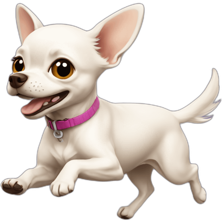 white chihuahua running emoji