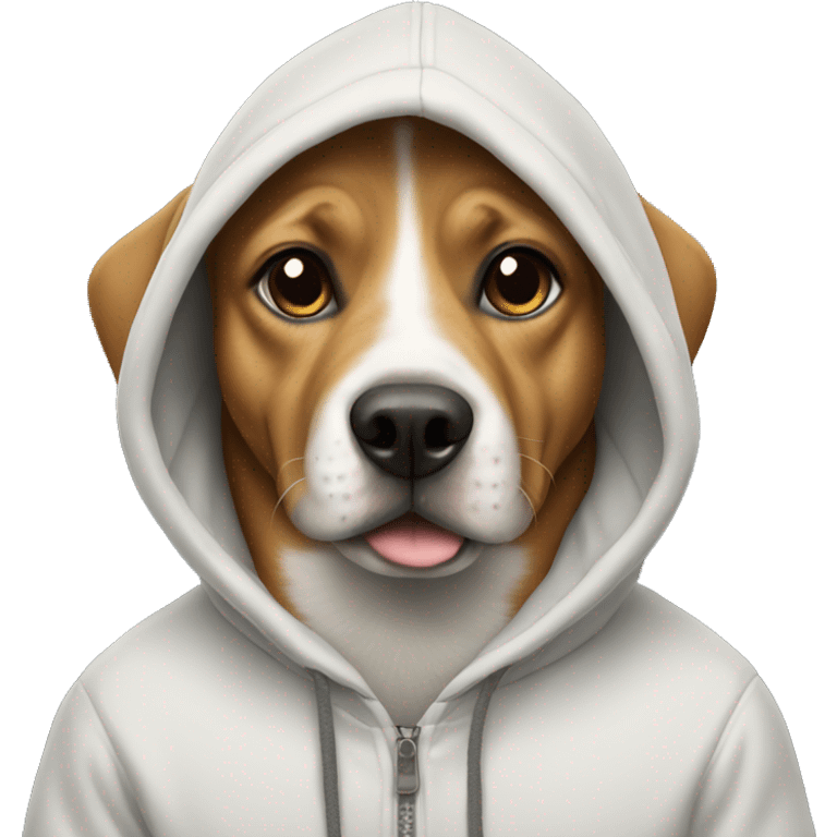 Dog wearing a hoodie  emoji