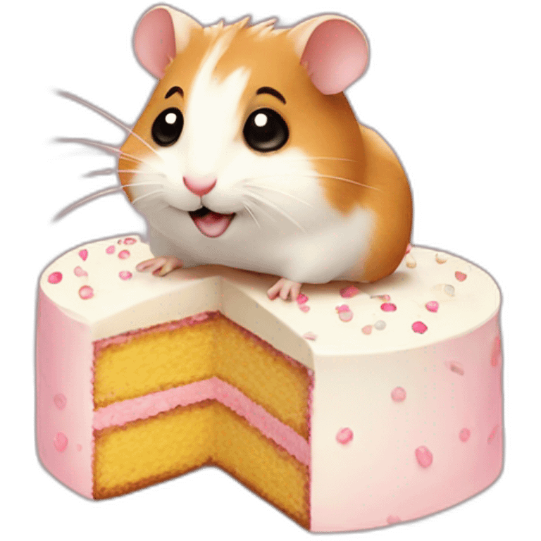 Hamster with cake emoji