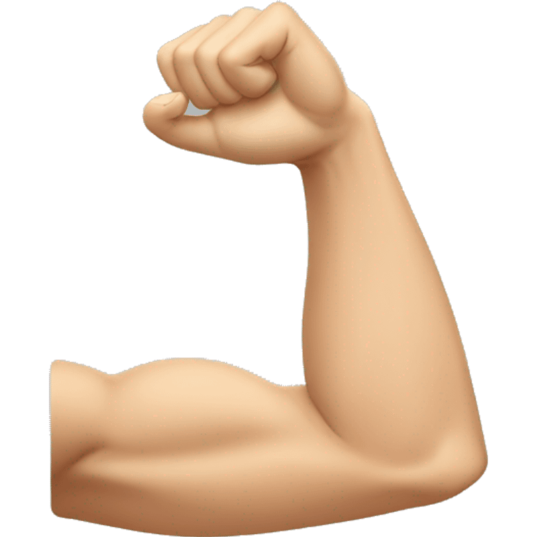 Caucasian woman arm muscles emoji