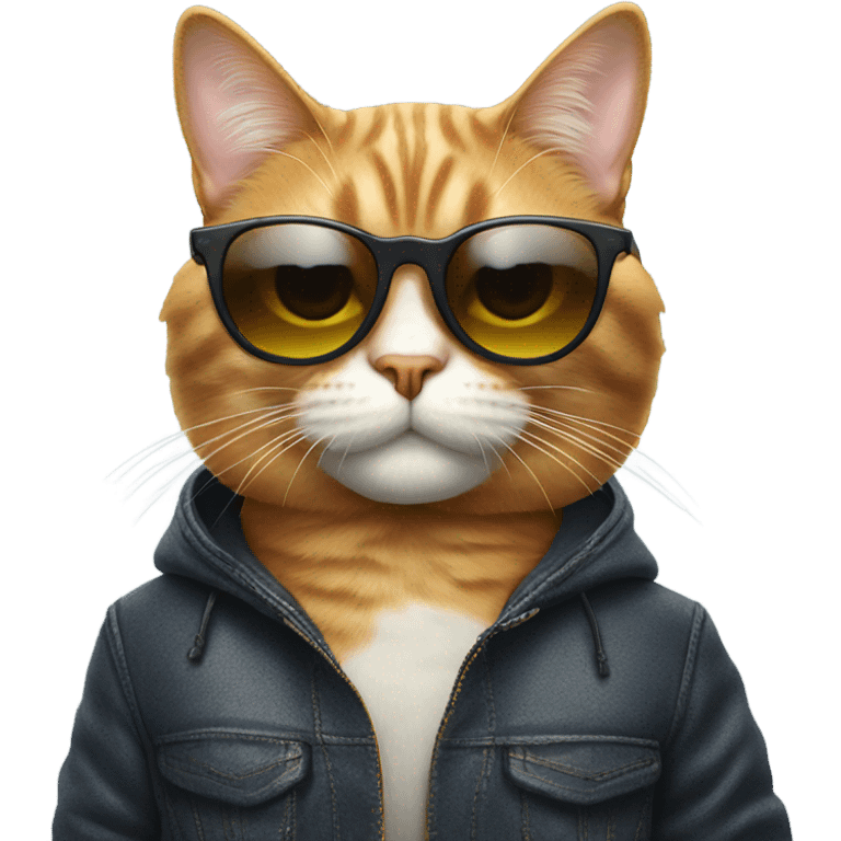 Cat with sunglasses emoji