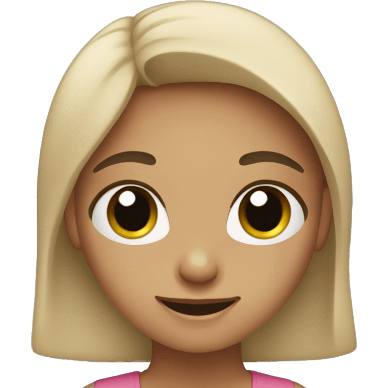 A girl saying “nah” emoji