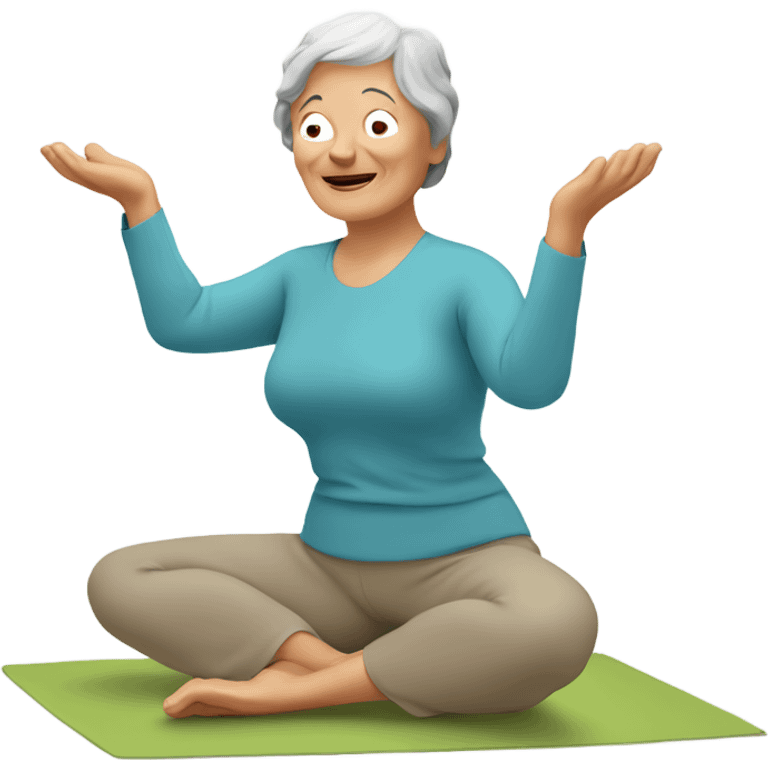 Nan teaching yoga emoji