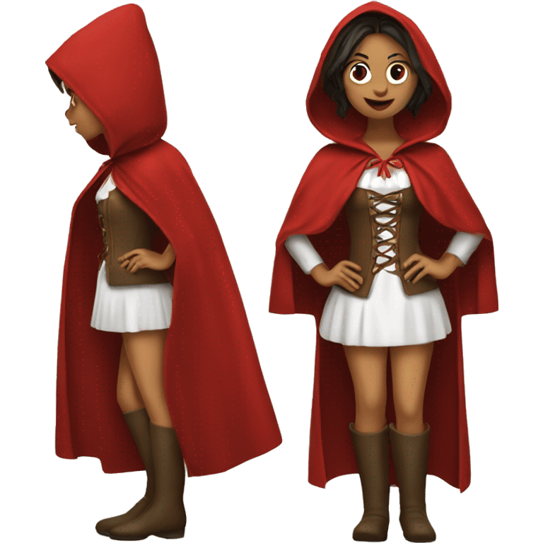 Rachel as red riding hood  emoji