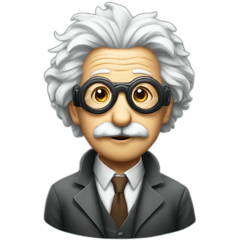 Einstein wearing goggles emoji