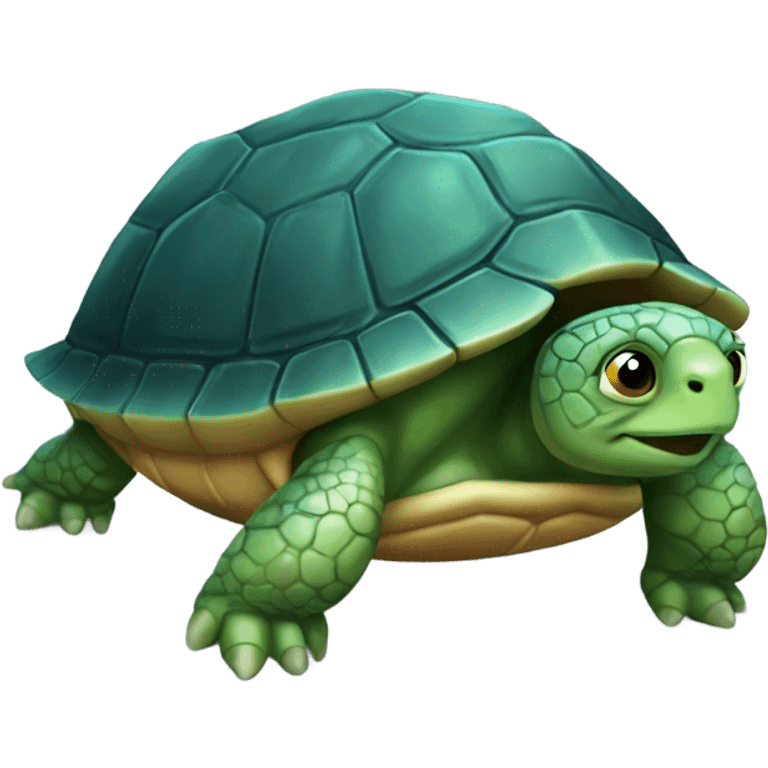 very detailed adorable turtle emoji