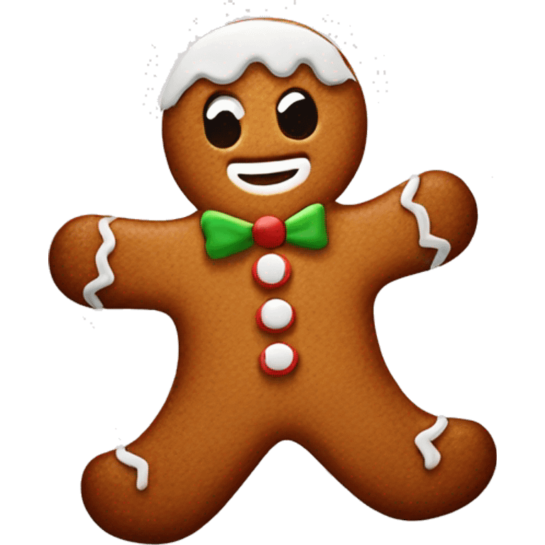 Red gingerbread man emoji