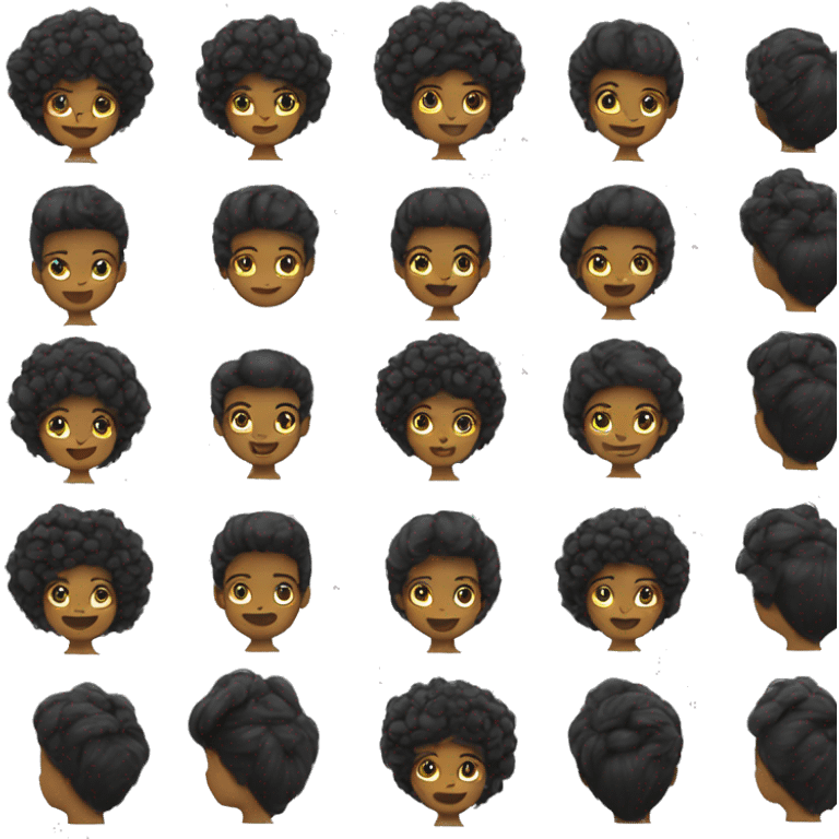 make this emojis hair black  emoji