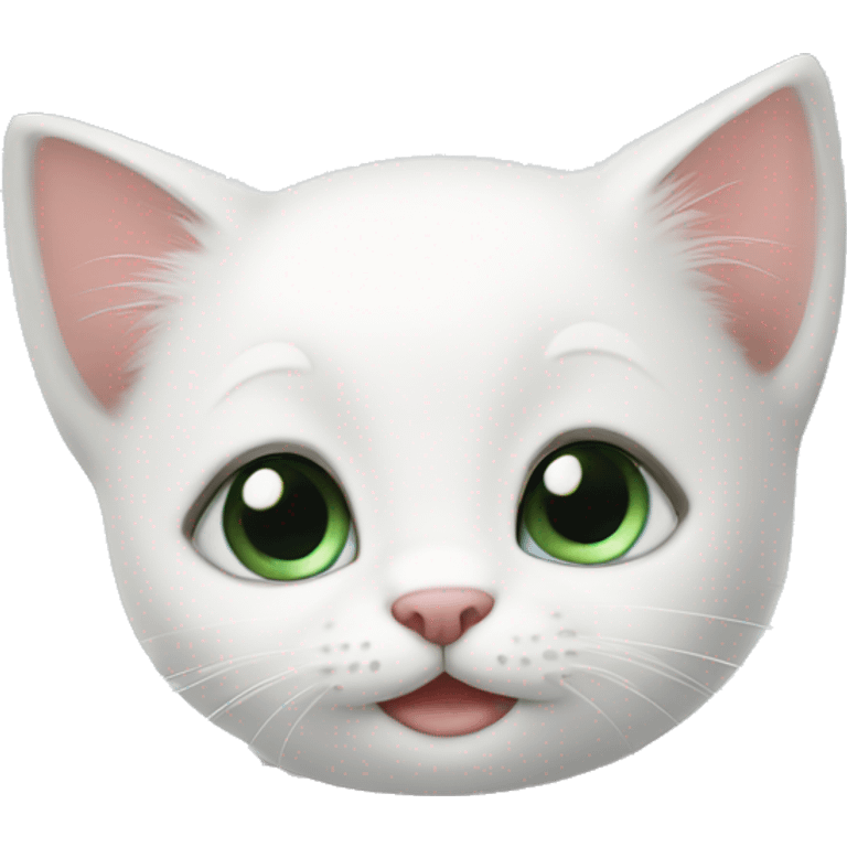 Cute white kitten emoji