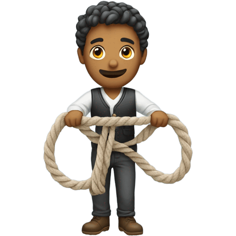 Man with two rope emoji