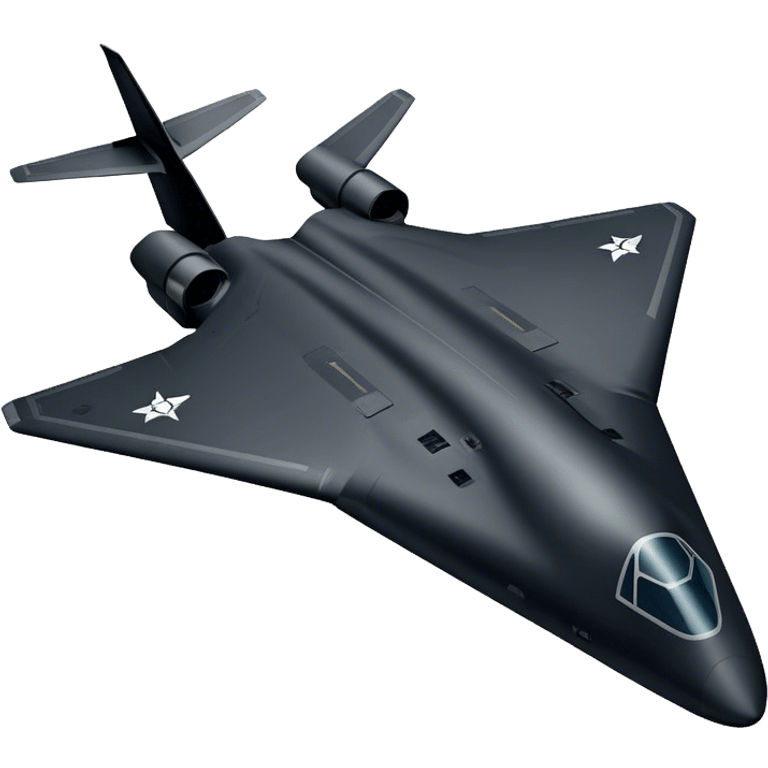 Military Bomber - B-2 Spirit - Northrop Grumman (Model Year: 2021) (Iconic colour: Stealth black) emoji