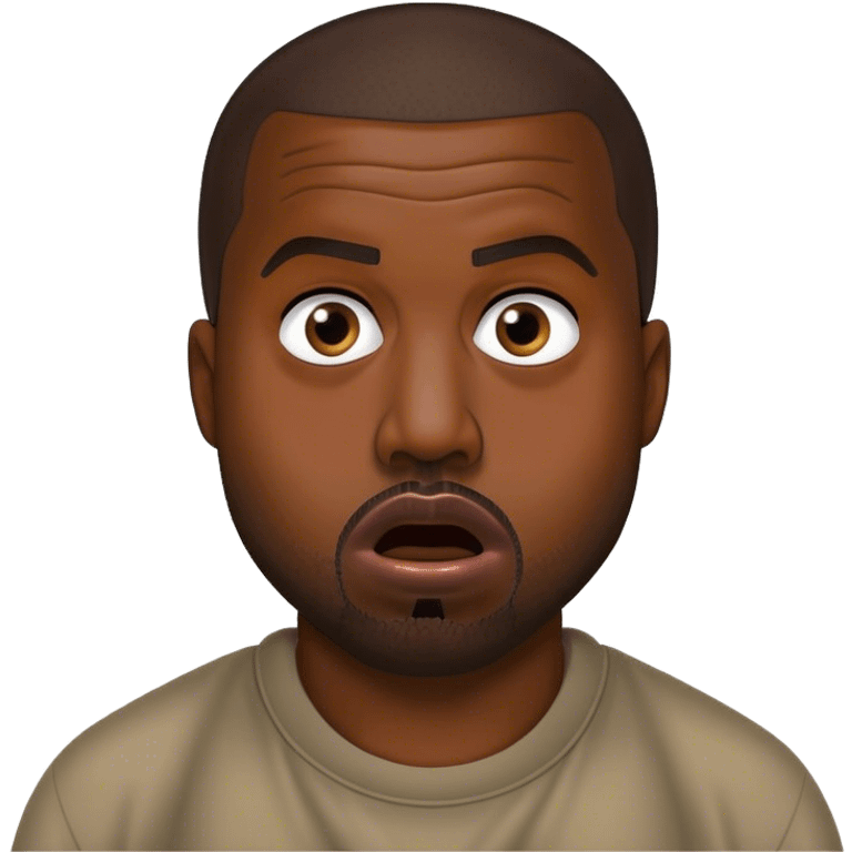 kanye west, extremely surprised  emoji