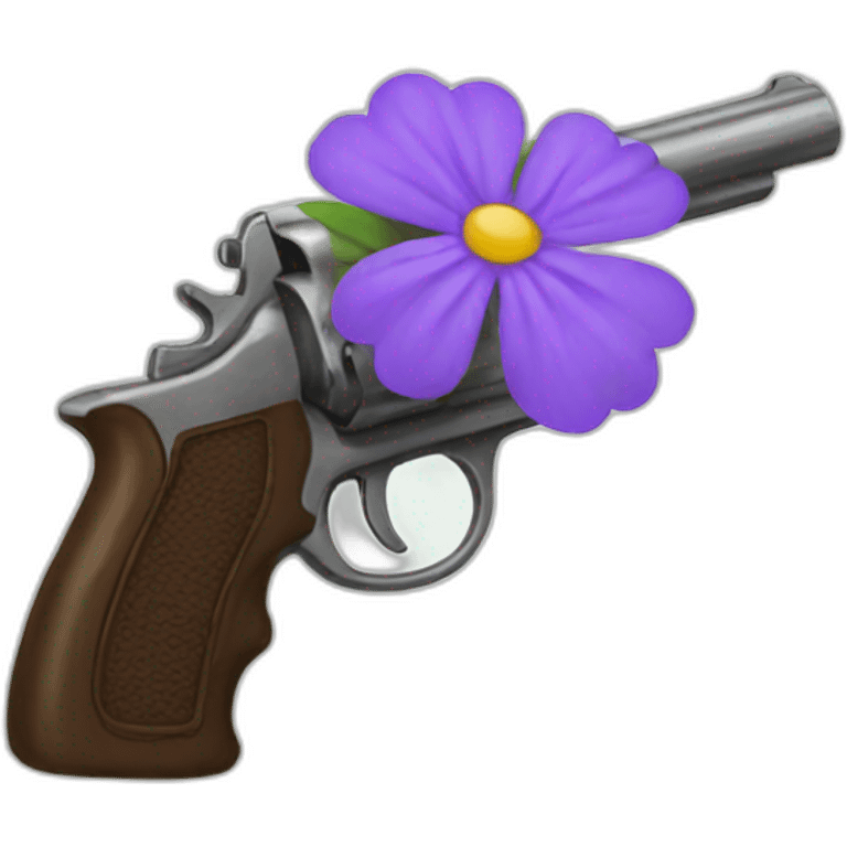 Gun flower emoji