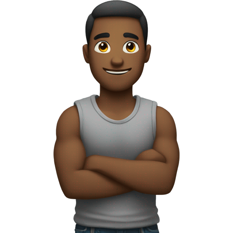 guy with arms crossed x emoji