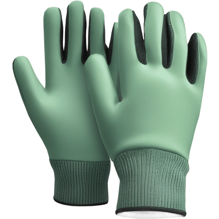 Sage green garden gloves emoji