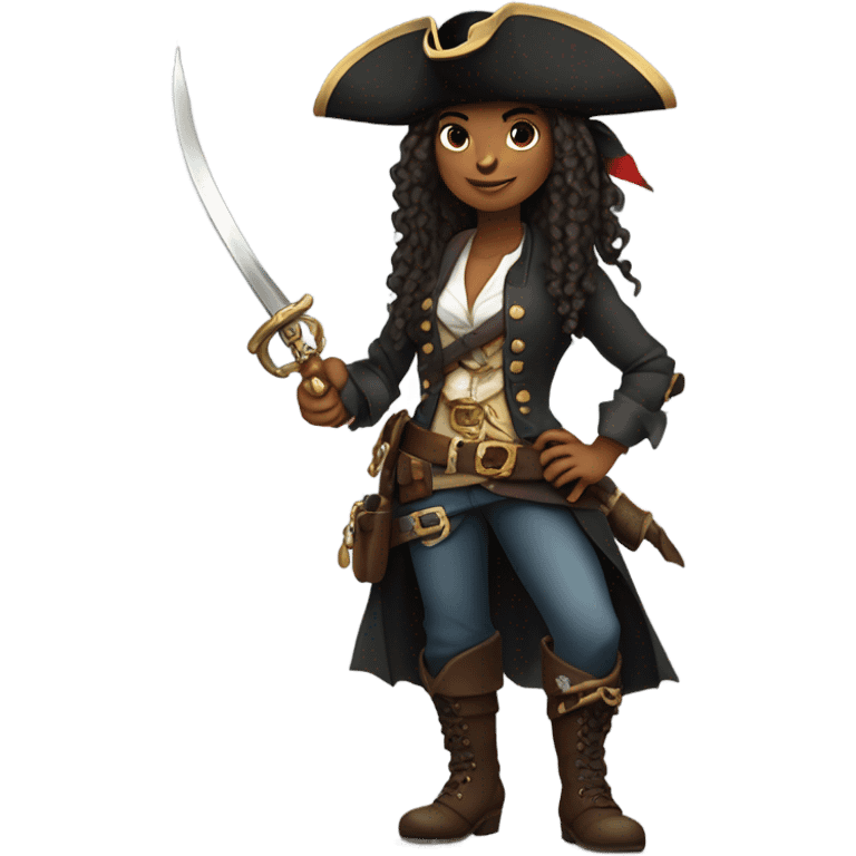 A girl pirate  emoji