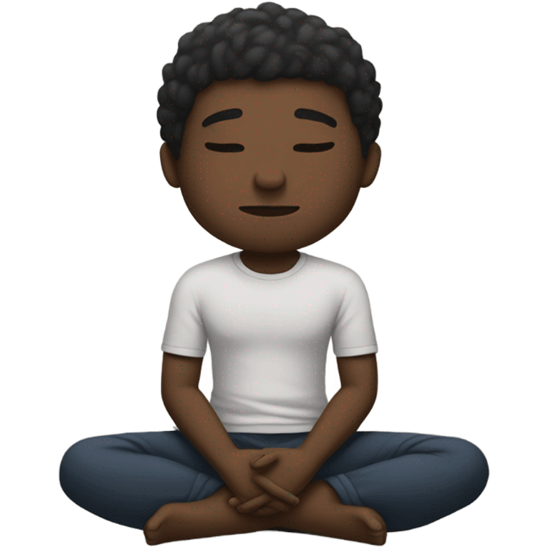 Strong black guy meditating emoji