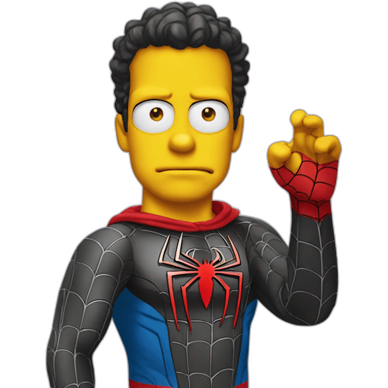 Simpson spider man emoji