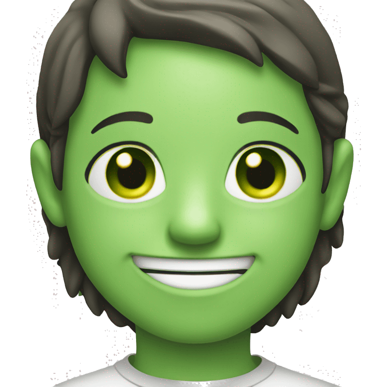 Smile emoji with green face  emoji