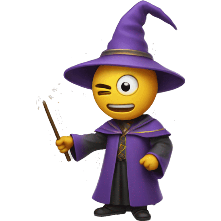 wizard with an exploding wand emoji