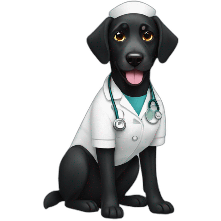 Nurse black water dog emoji