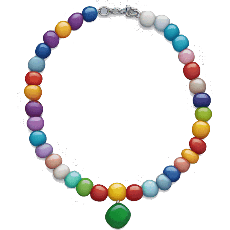 necklace made of colored beads emoji