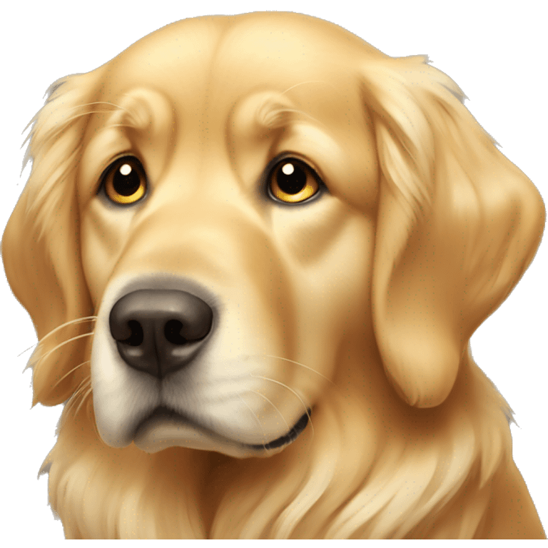 really sad golden retriever with giant teardrops emoji