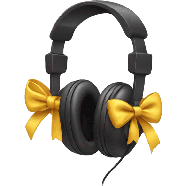 Headphones with bows emoji