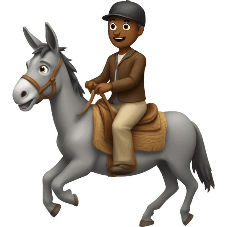 Human riding a Donkey  emoji