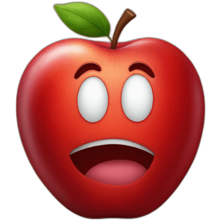 big red apple emoji