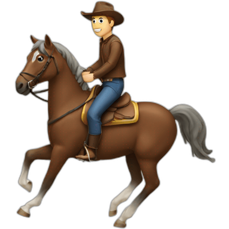 Men riding horse emoji