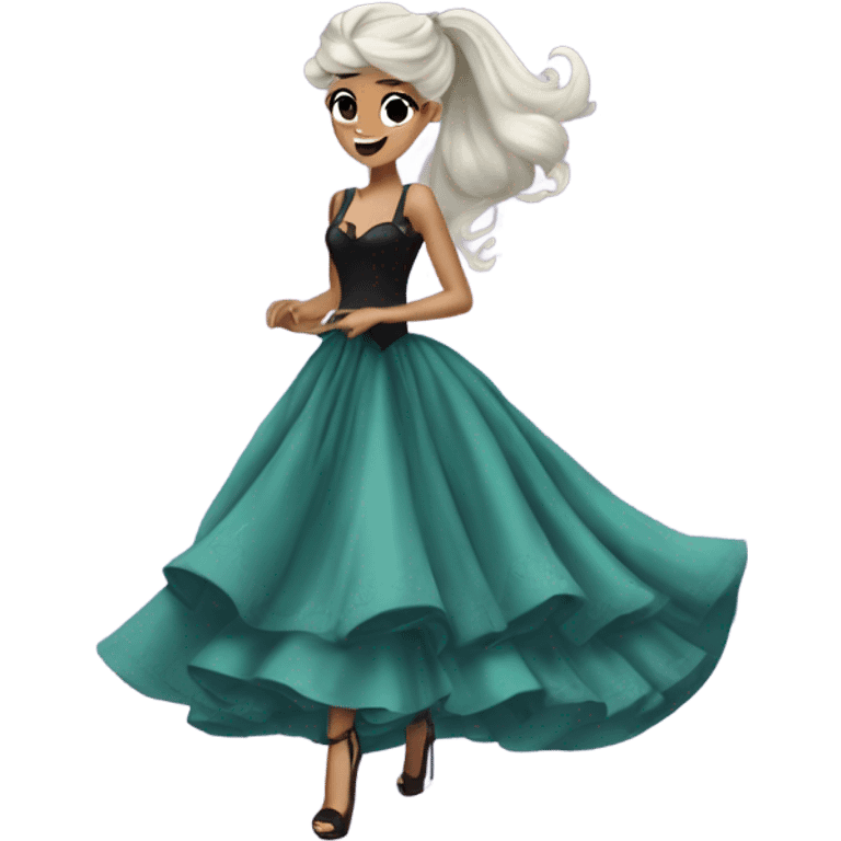 Real Ariana Grande as Galinda from wicked wearing long flowing dress  emoji