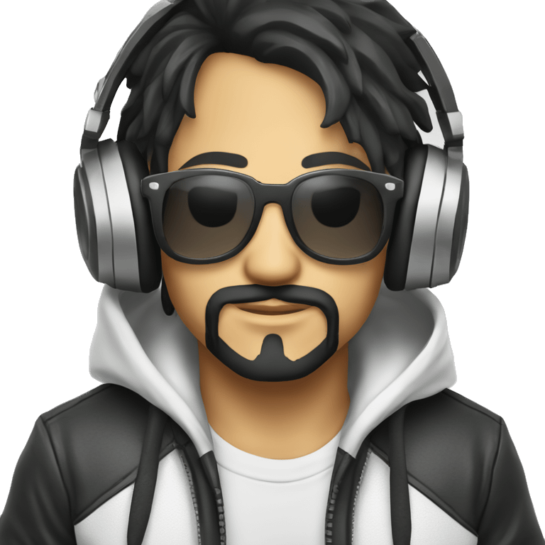 DJ de piel blanca con parche pirata emoji