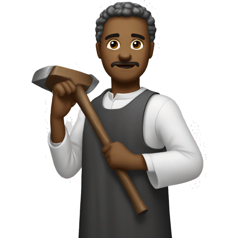 An evangelic pastor with a hammer emoji