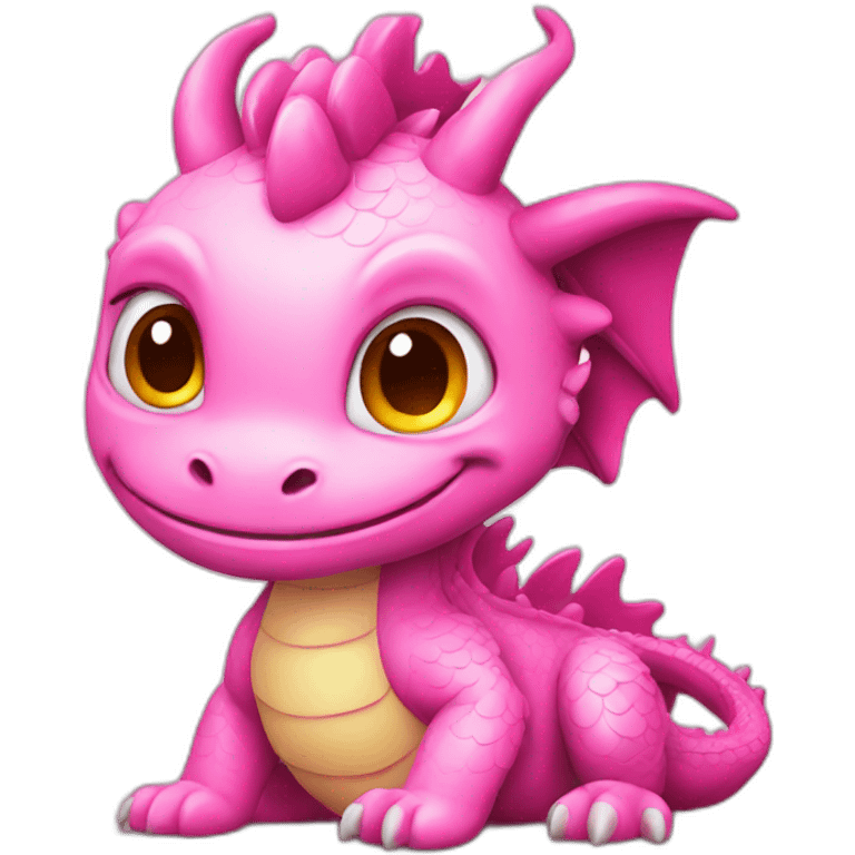 dragon cute pink emoji