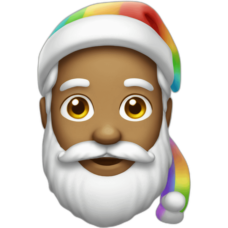 Santa with Rainbow beard emoji