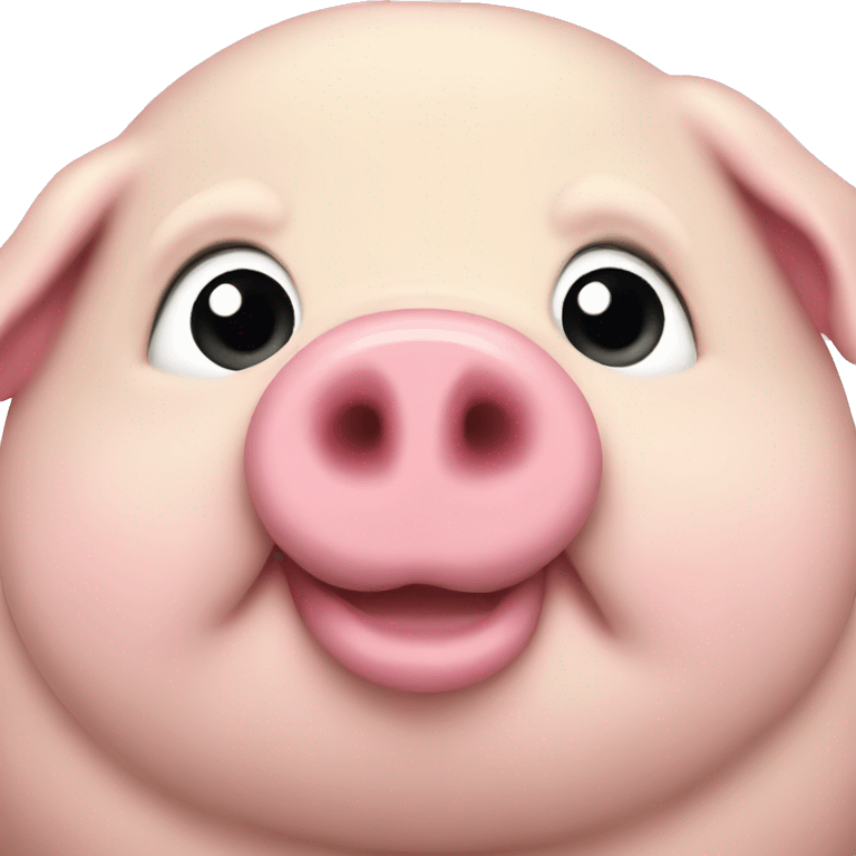 Extremely fat cute pig emoji