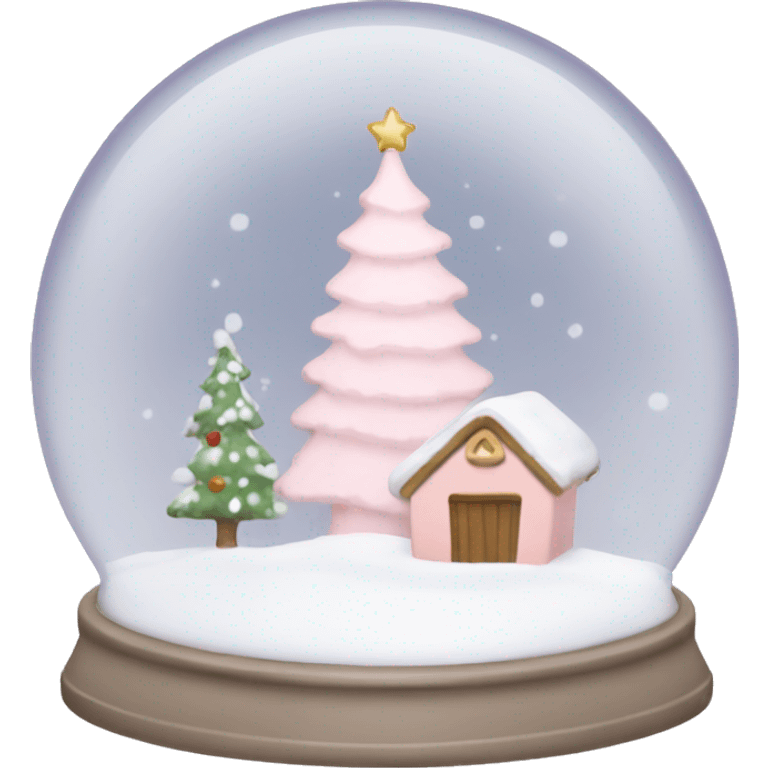 pale pink christmas snow globe emoji