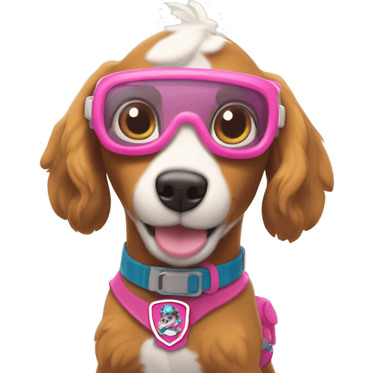  cockapooPaw patrol skye with pink goggles  emoji