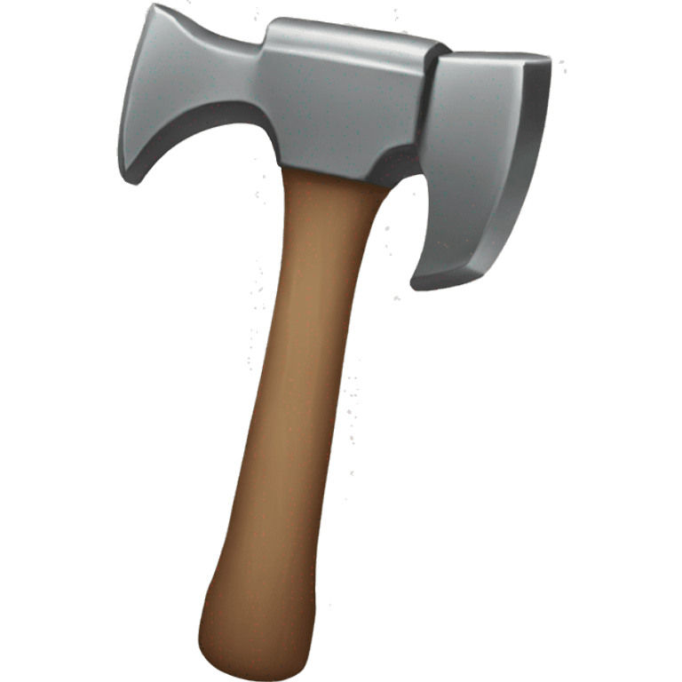 A hammer with a cute face emoji