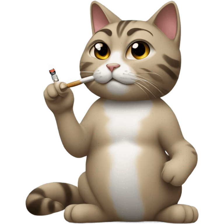 cat smoking emoji