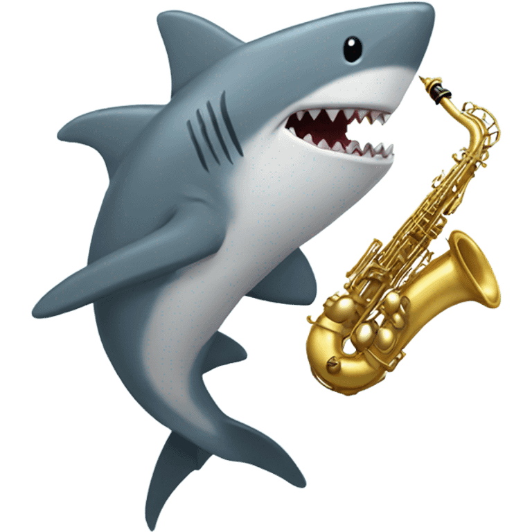 shark saxophone emoji