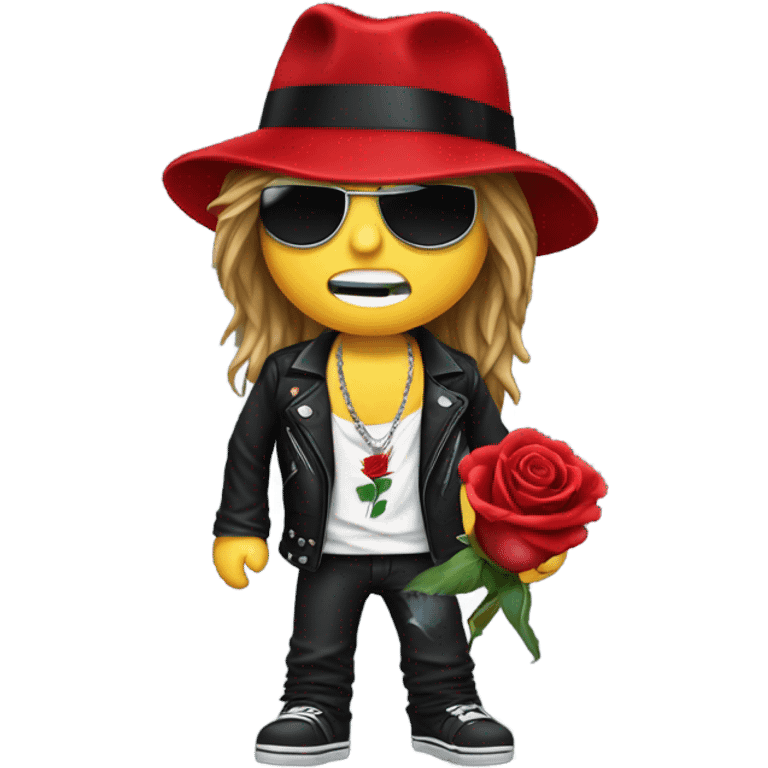 Axl Rose with a rose  emoji